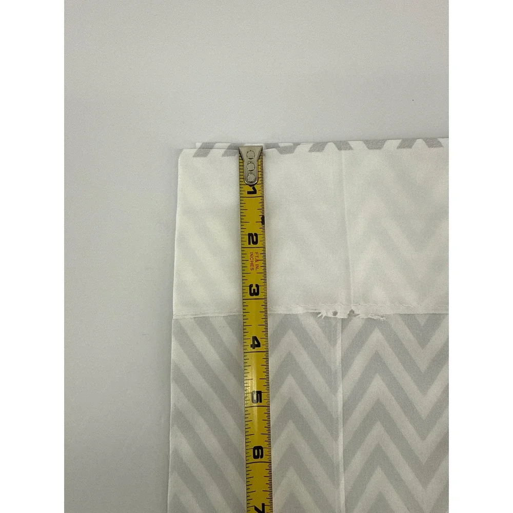 Ambesonne Grey White Chevron Window Curtains 2 Panel Set 56x63 Rod Pocket New